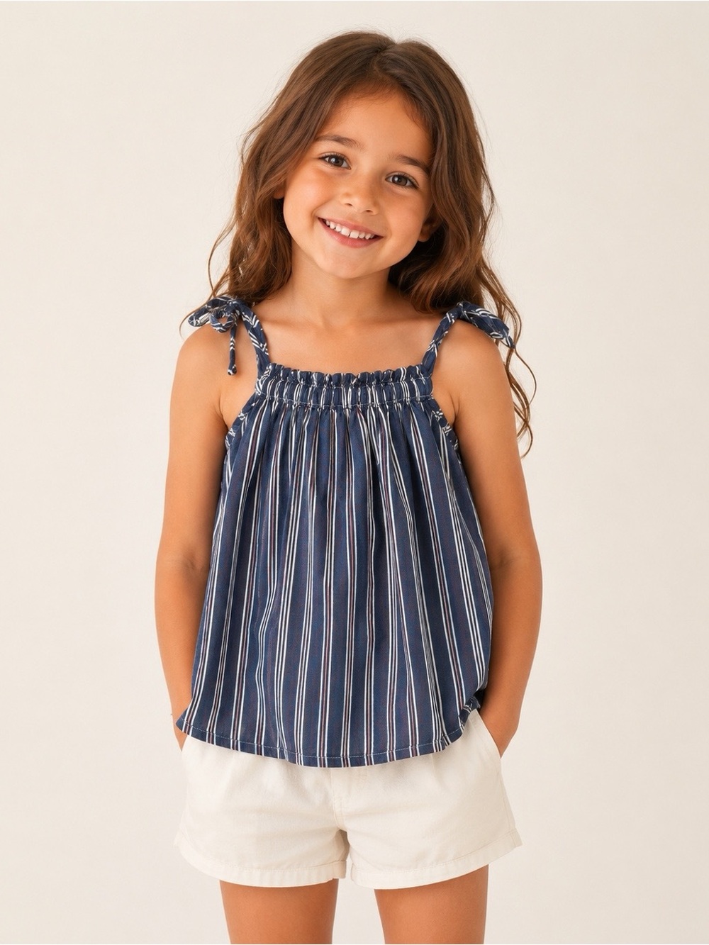 Kids Denim Striped Swing Top Size 4T